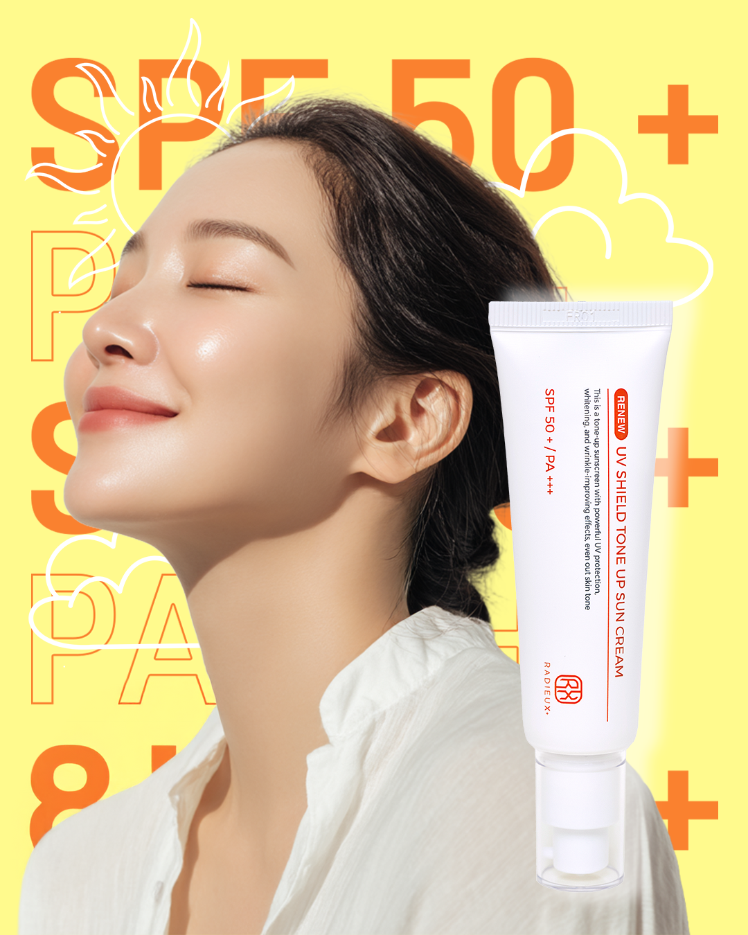 Radieux Renew UV Shield Tone Up Sun Cream