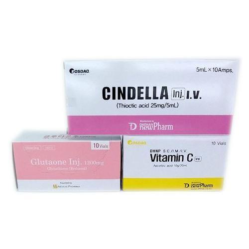 Glutaone 1200 mg, Cindella, Vitamin C Whitening Set - SL Medi Beauty